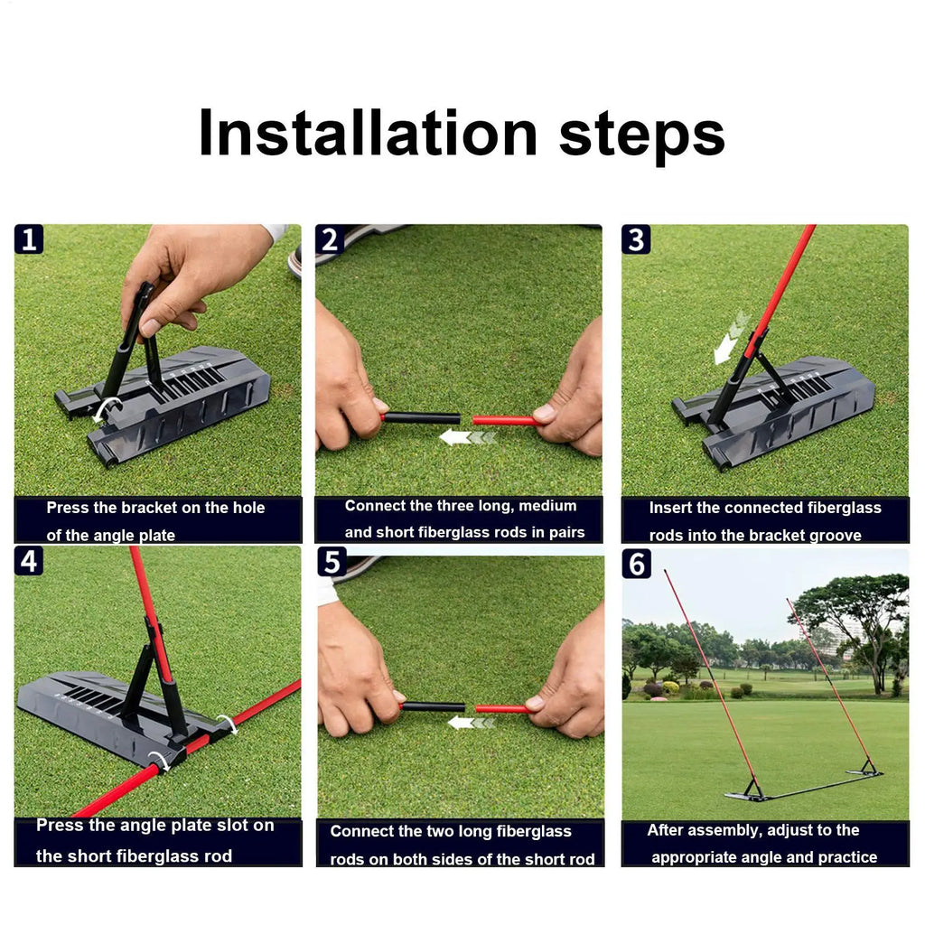 Golf Alignment Rod Holder | Swing Plane & Path Trainer