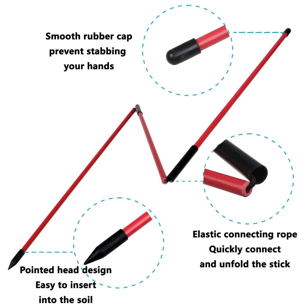 Golf Alignment Sticks | 48" Collapsible Practice Rods — 2 Pack
